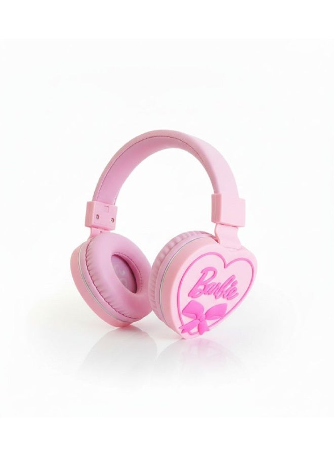 Barbie Character Theme Wireless Headphone Set for Kids PINK - Image 1